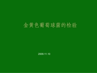 金黄色葡萄球菌0911