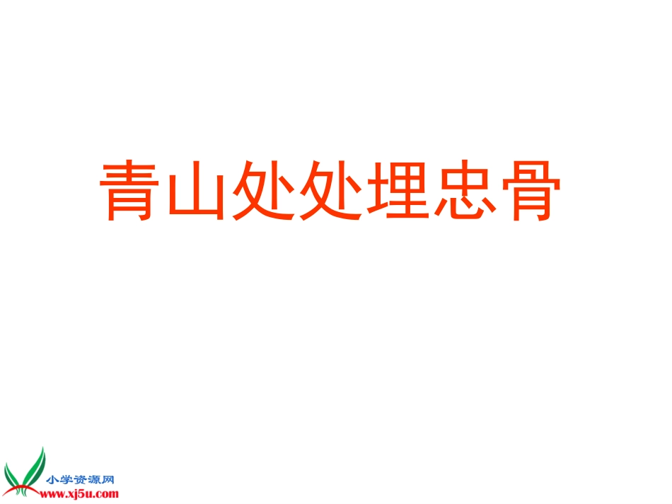 青山处处埋忠骨PPT (5)_第1页