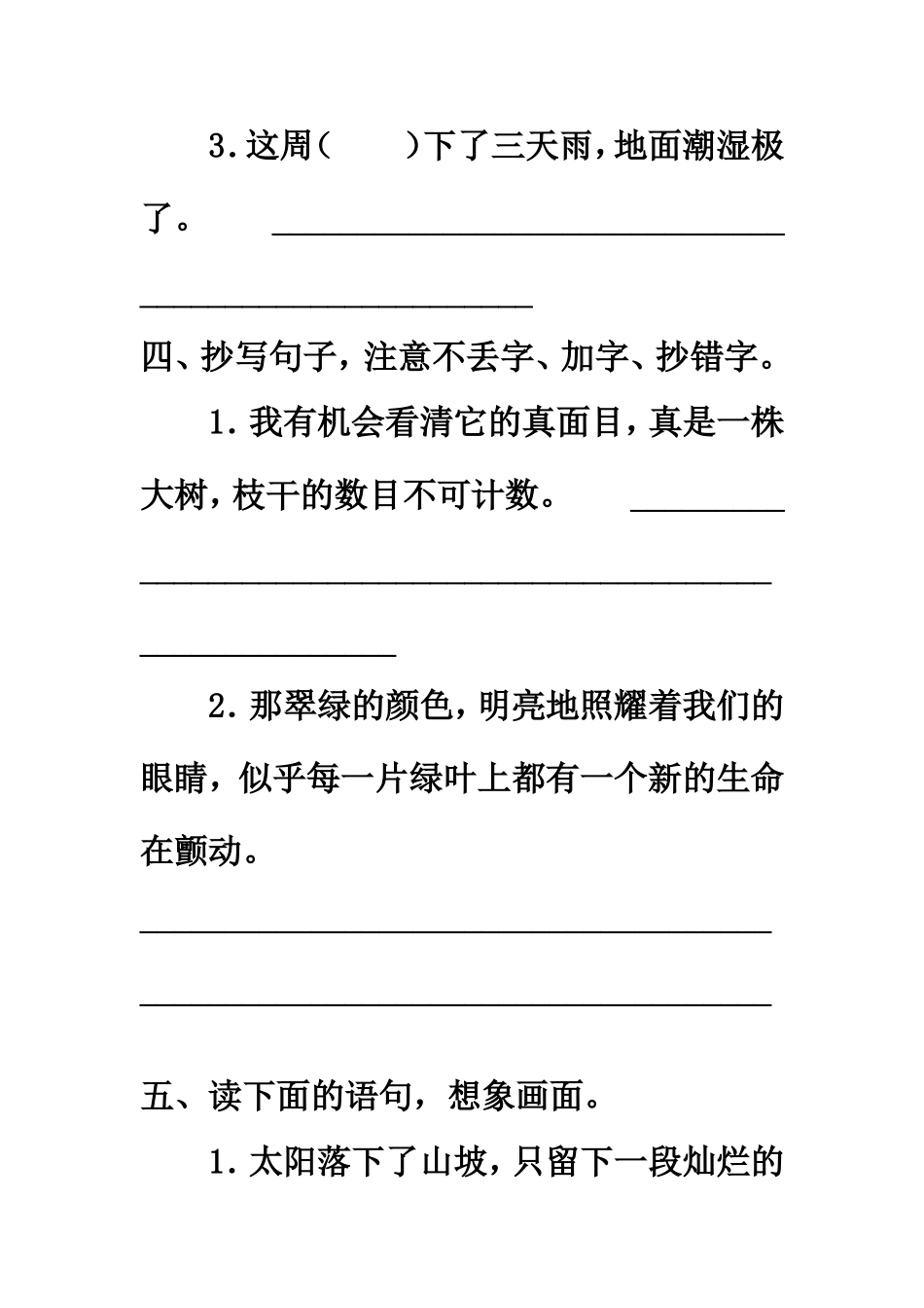 《鸟的天堂》习题精选_第2页