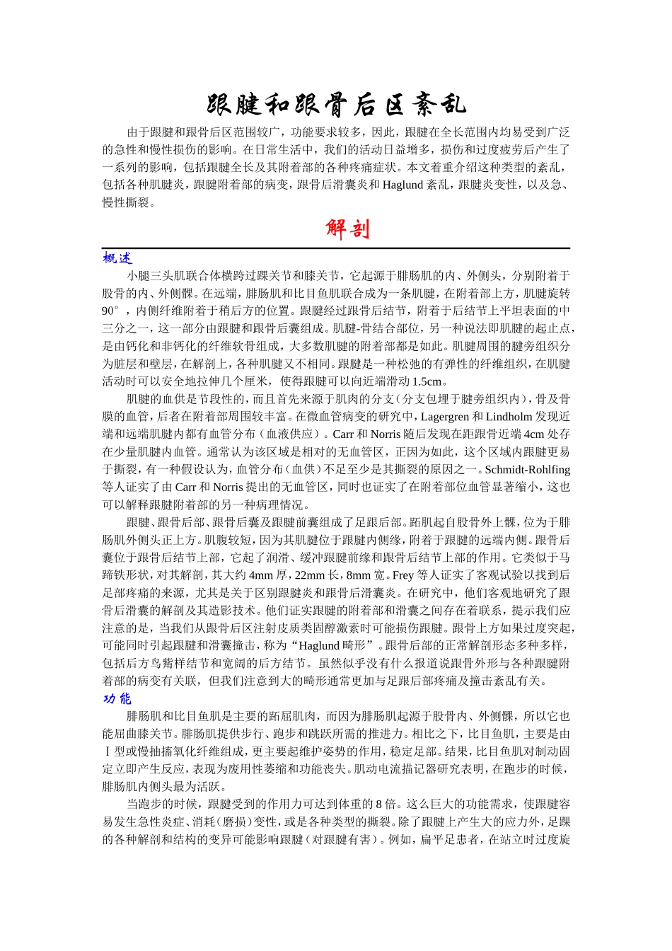跟腱和跟骨后区紊乱_第1页