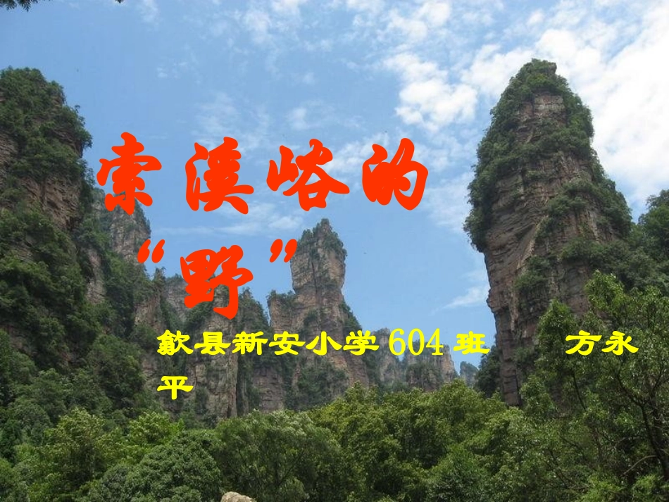 索溪峪的野 (3)_第2页