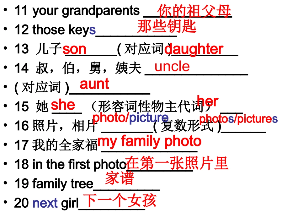 2013Unit2_This_is_my_sister_复习课件_第3页