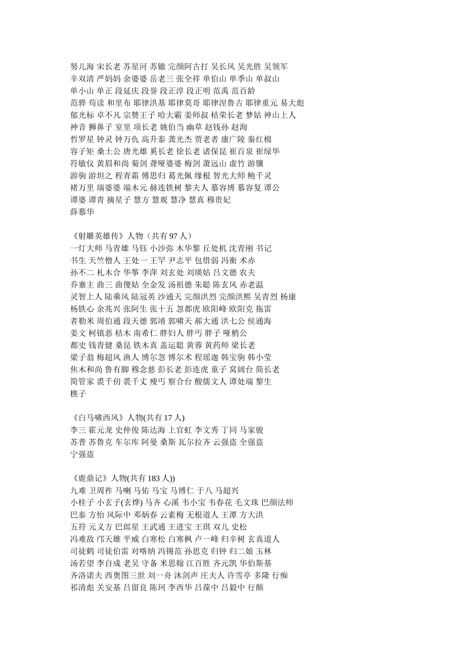金庸小说人物一览表_第2页
