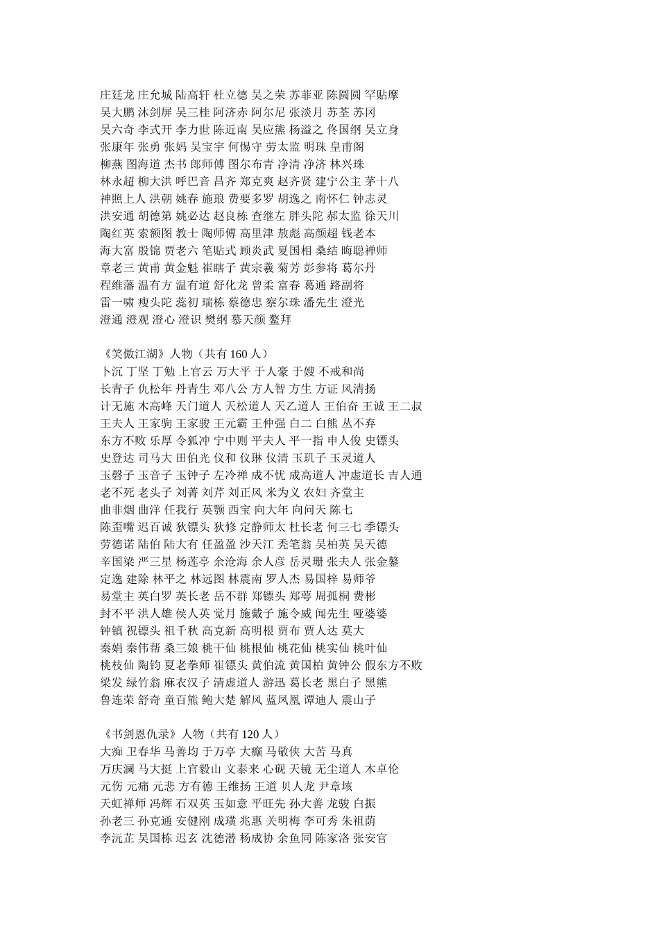 金庸小说人物一览表_第3页