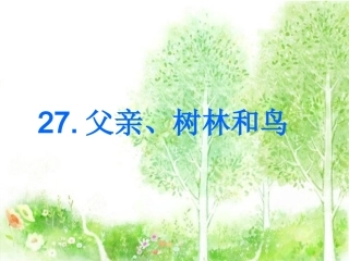 父亲树林和鸟课件