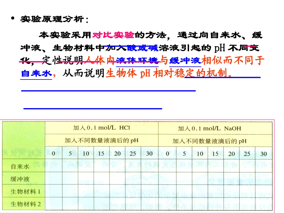 高中生物必修三 第1章生物体维持PH稳定的机制_第2页