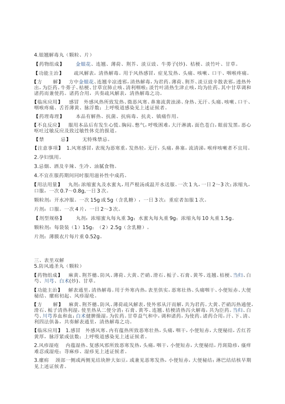 国家基本药物(中成药)部分_第1页