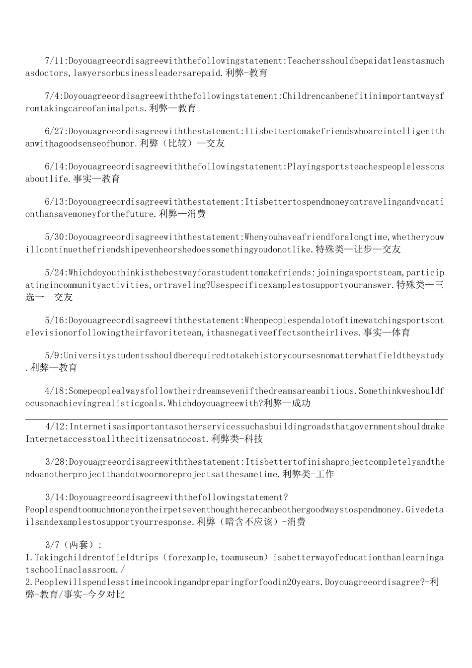 托福独立写作题目最全汇总_第3页