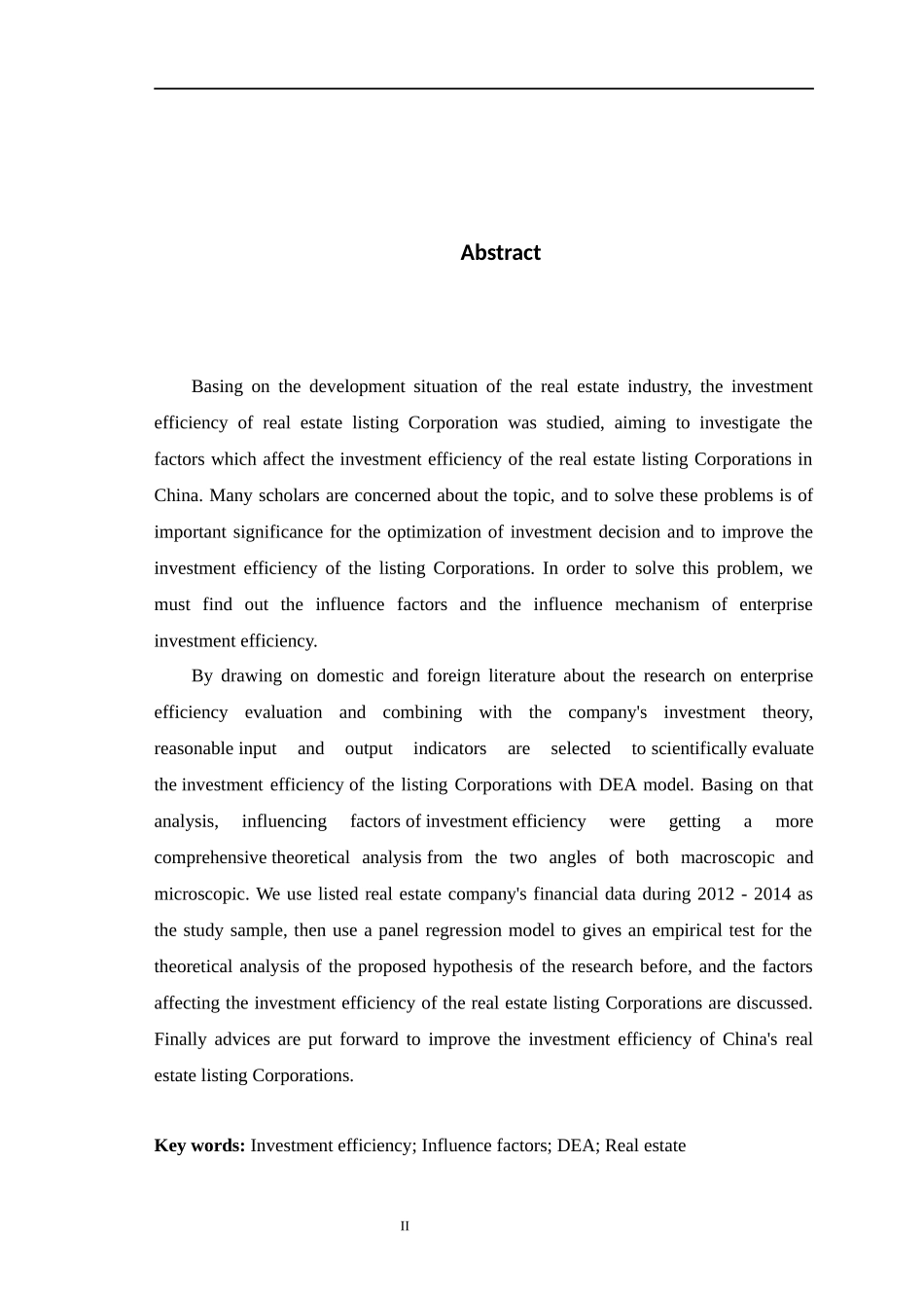 房地产上市公司的投资效率评价及影响因素研究_第3页