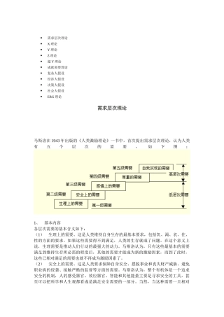 激励理论基础知识