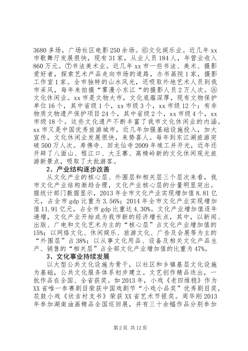 关于市文化产业发展情况调研报告 (2)_第2页