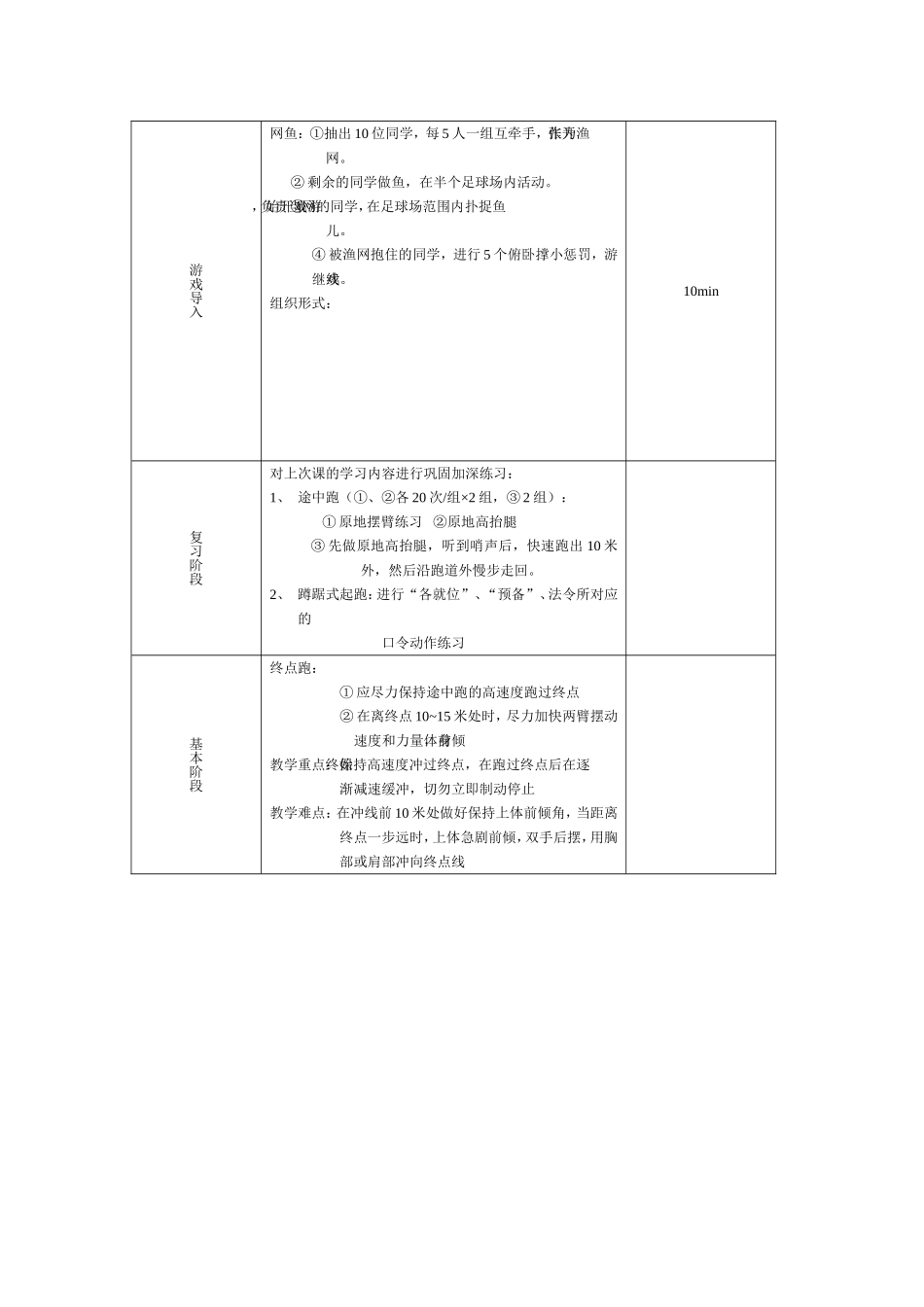 初中生50米快速跑教案_第2页