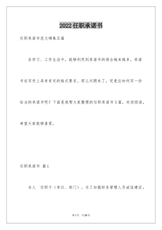 2024任职承诺书_30