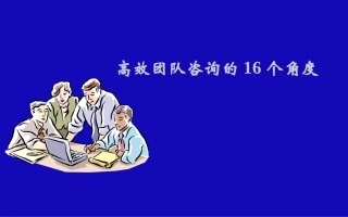 高效团队咨询的16个角度