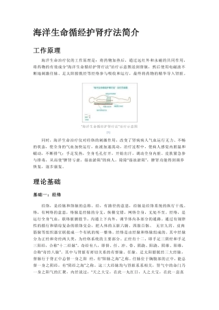 海洋生命循经护肾疗法简介