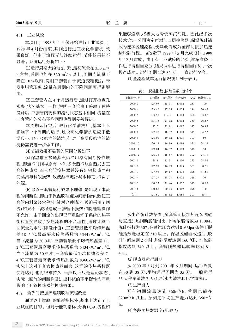 管道化间接加热连续脱硅在氧化铝工业的应用_第3页