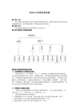 管理中心部门职能