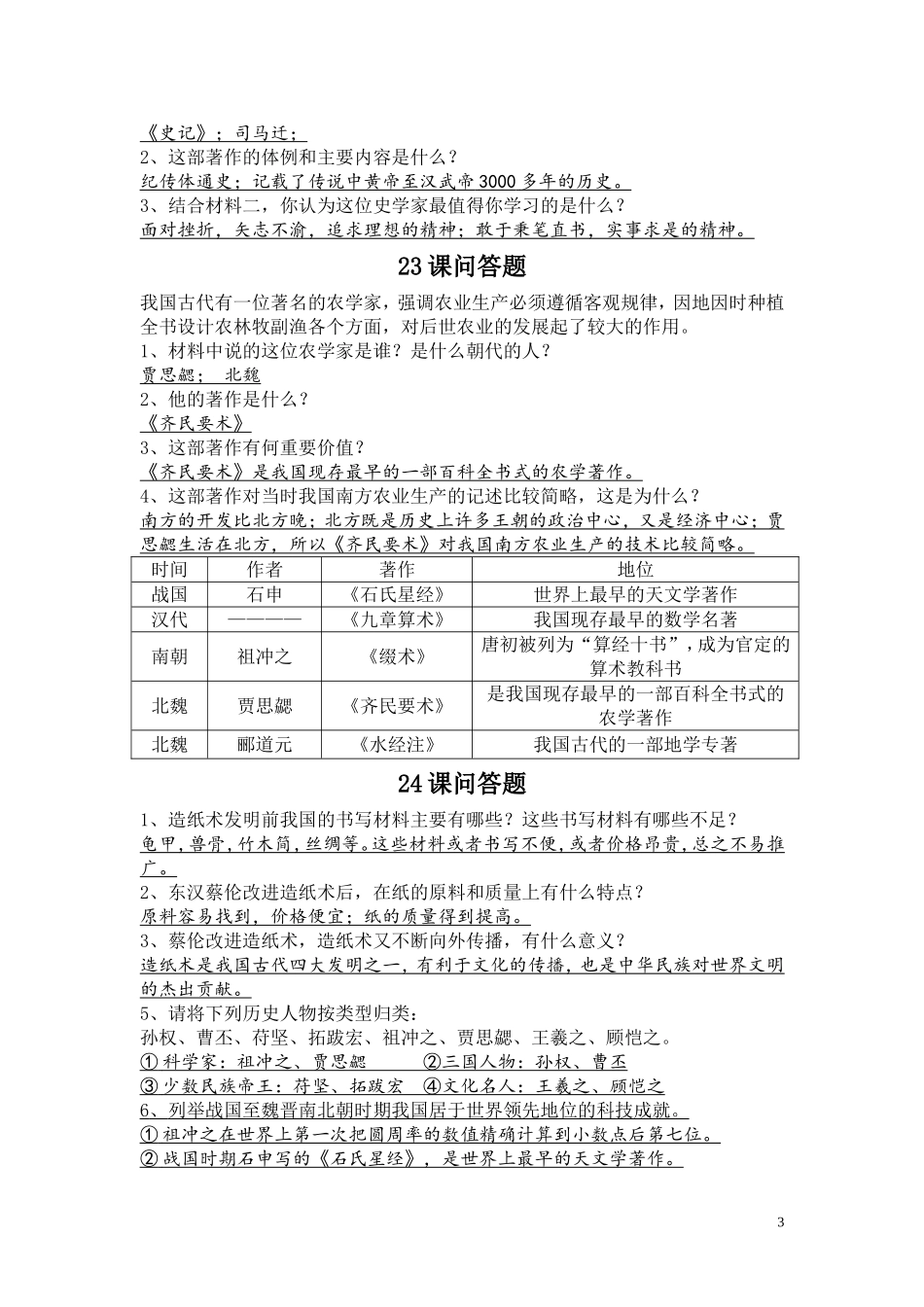 历史七年级上册问答题集锦_第3页