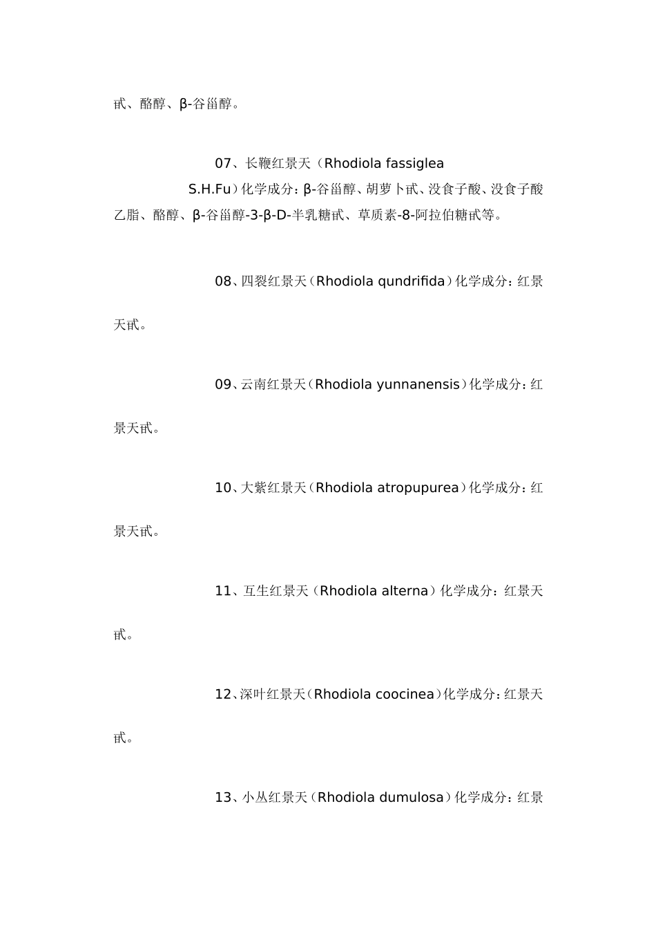 红景天的种类和成分_第2页