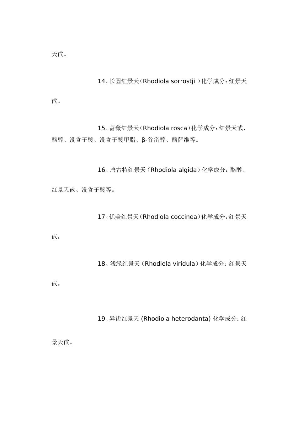红景天的种类和成分_第3页
