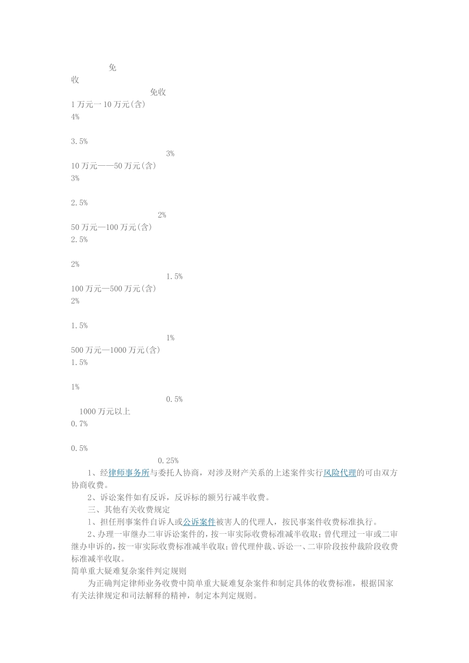 江苏省律师服务计件收费标准_第2页