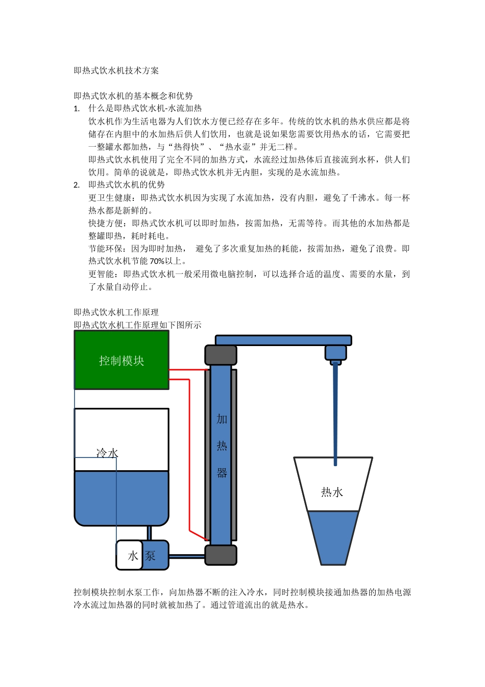 即热式饮水机技术方案_第1页