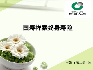 国寿祥泰终身寿险