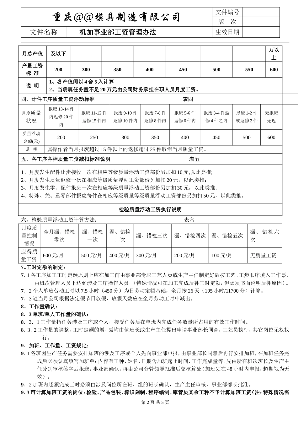 加工中心工资绩效办法_第2页