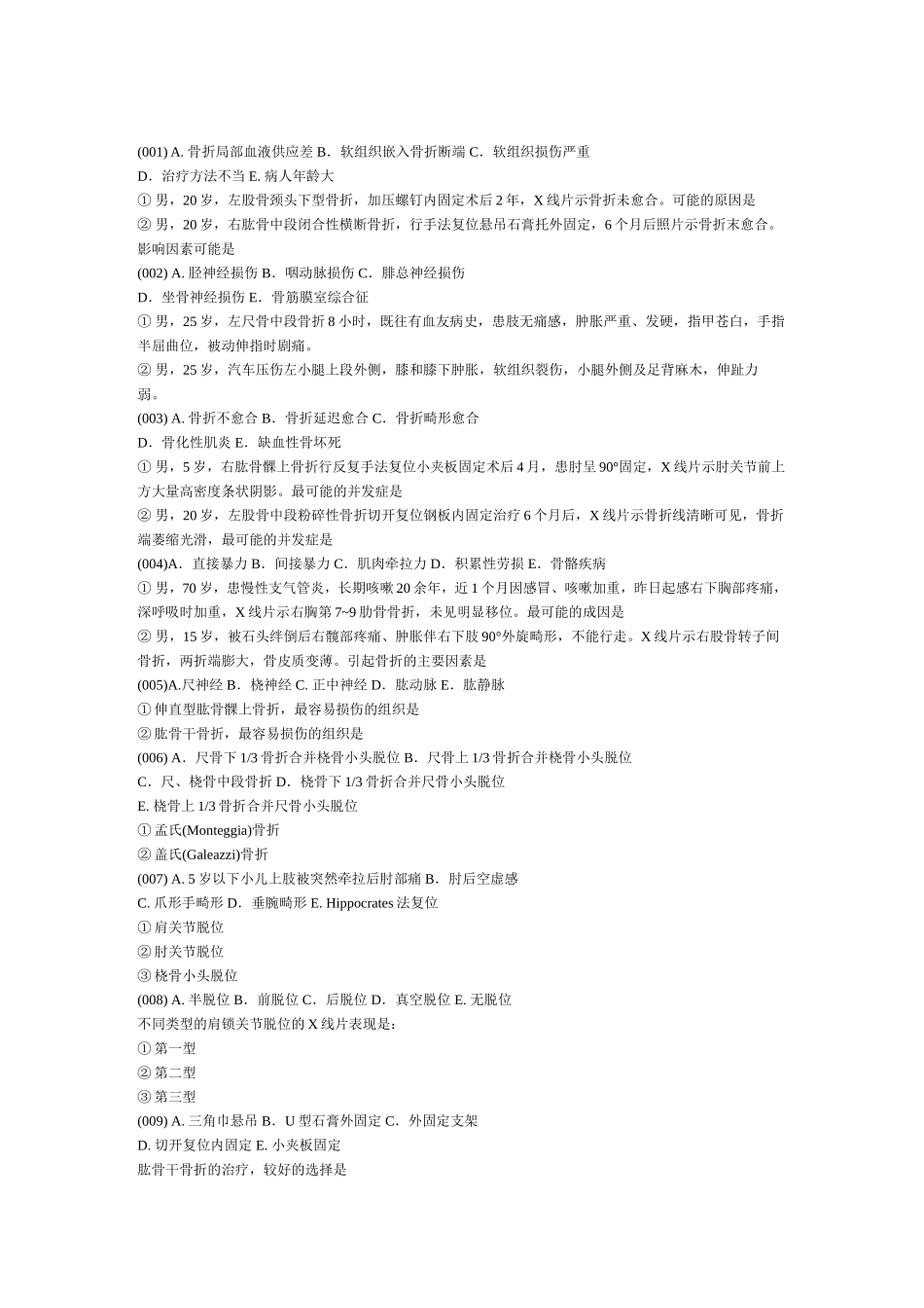 骨科中级资格考试模拟题1_第1页