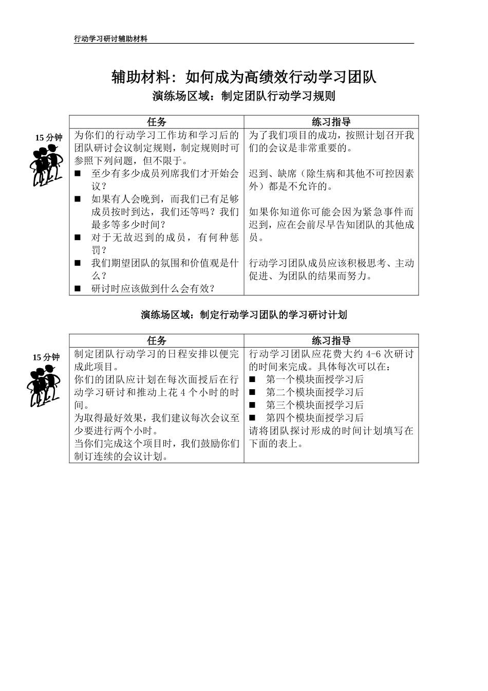 行动学习团队规则和计划制定_第1页