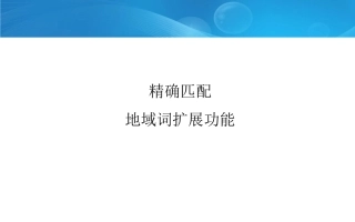 精确匹配扩展(地域词扩展)【官方版】