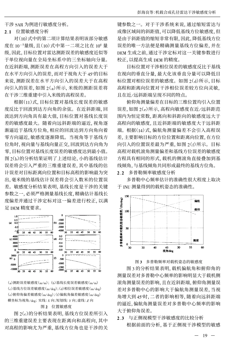 机载合成孔径雷达干涉敏感度分析[1]_第3页