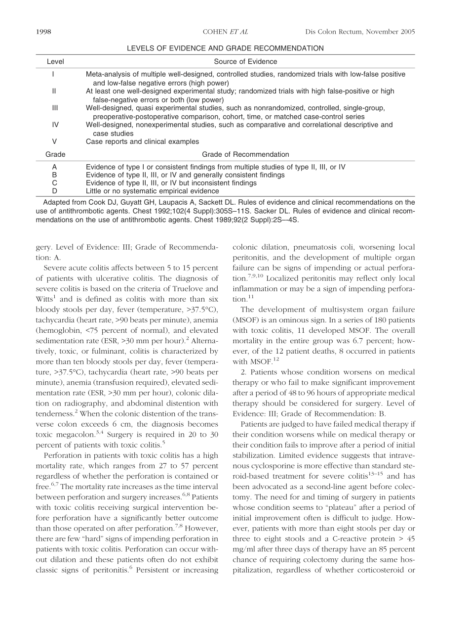溃疡性结肠炎的手术治疗指南(美国,2005)_第2页