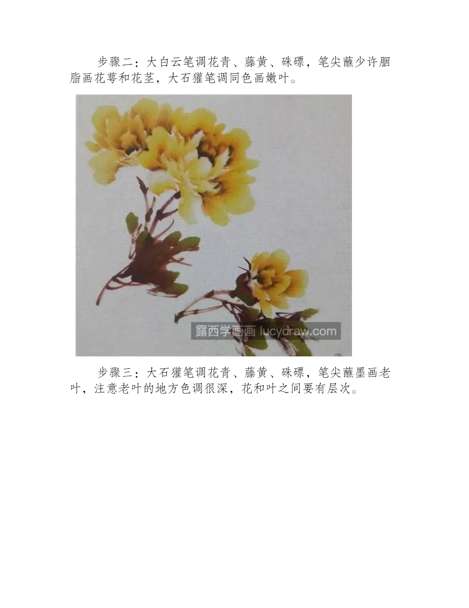 金玉满堂怎么画_国画步骤有几步_国画教程_第2页