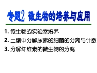 复习选修1_专题2_微生物的培养与应用