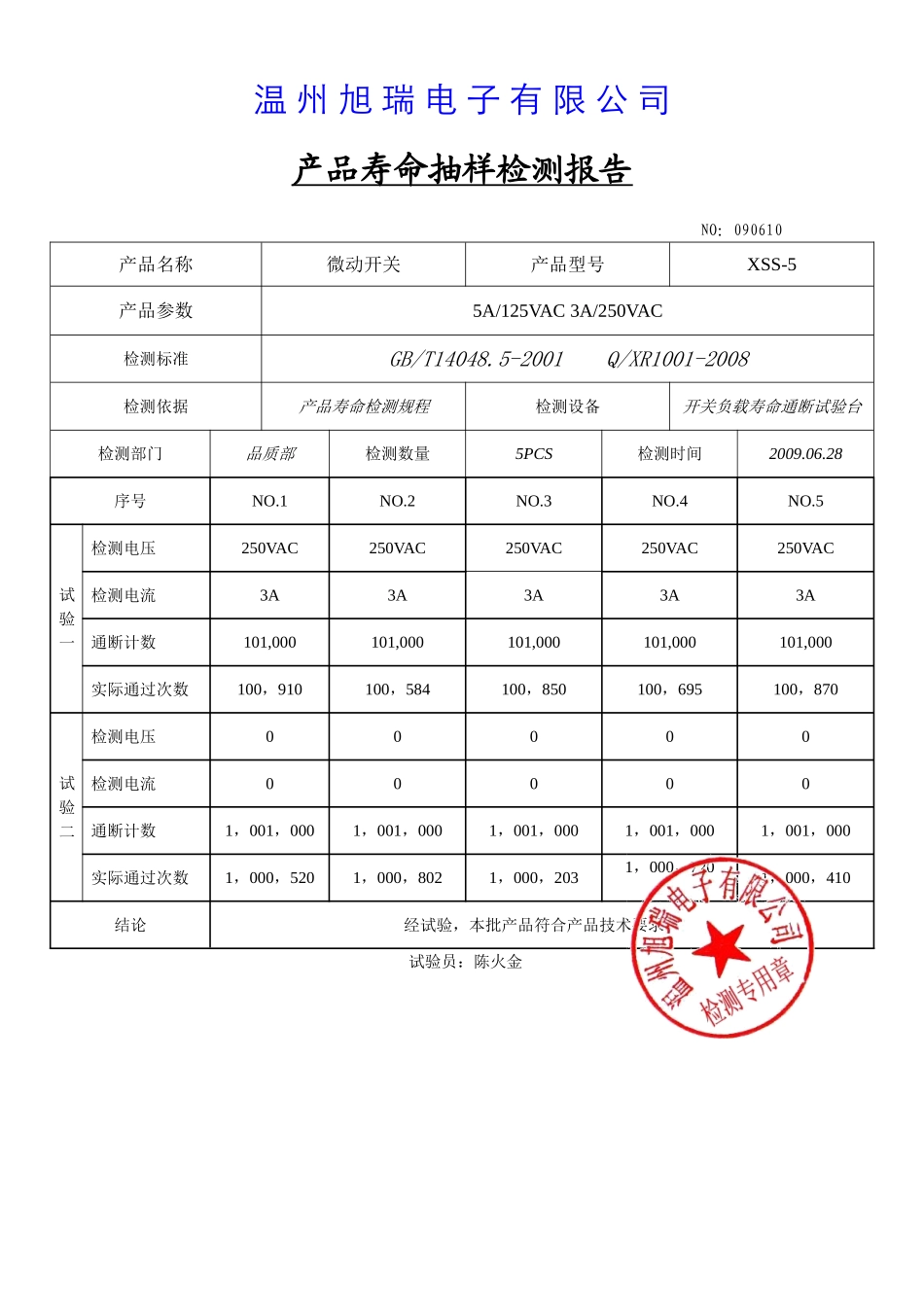 开关寿命测试...._第3页
