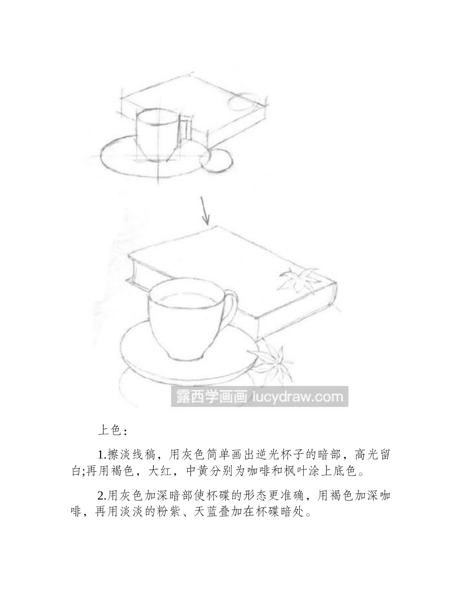 咖啡彩铅画教程彩铅画教程_第2页