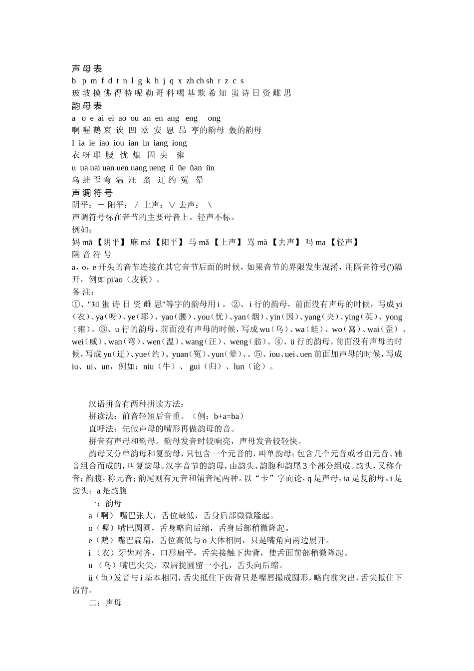 汉语拼音有两种拼读方法_第1页