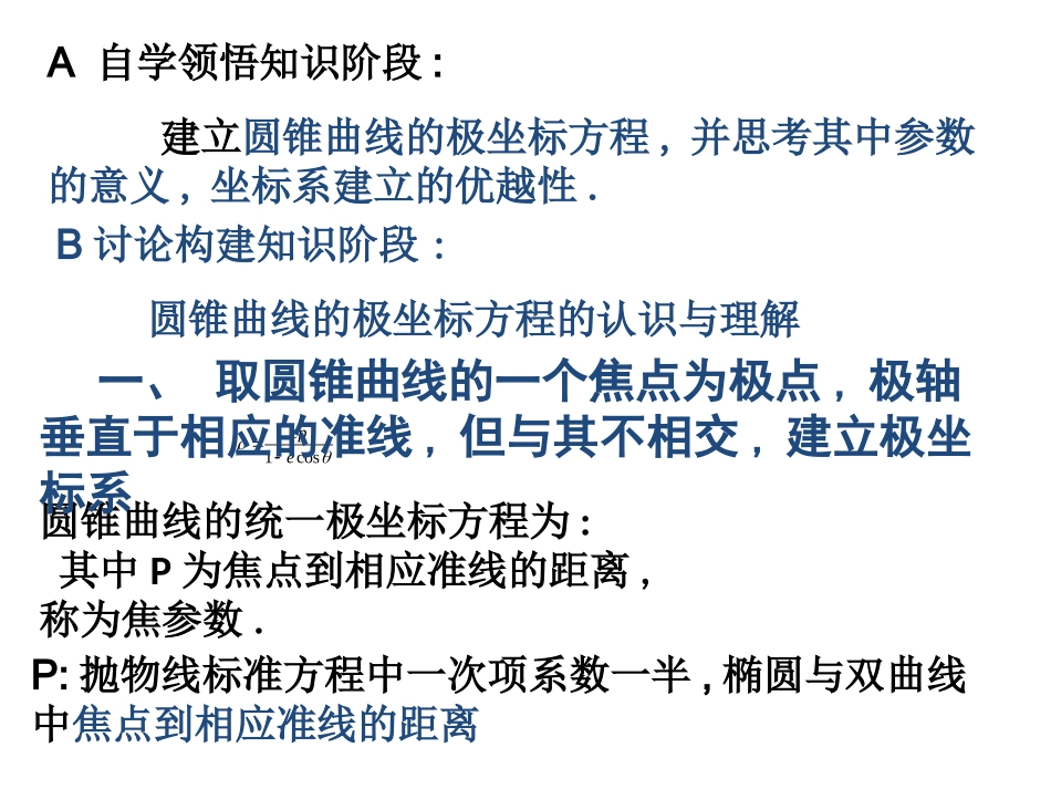 高考数学圆锥曲线的极坐标方程知识梳理与题型归类课件_第3页