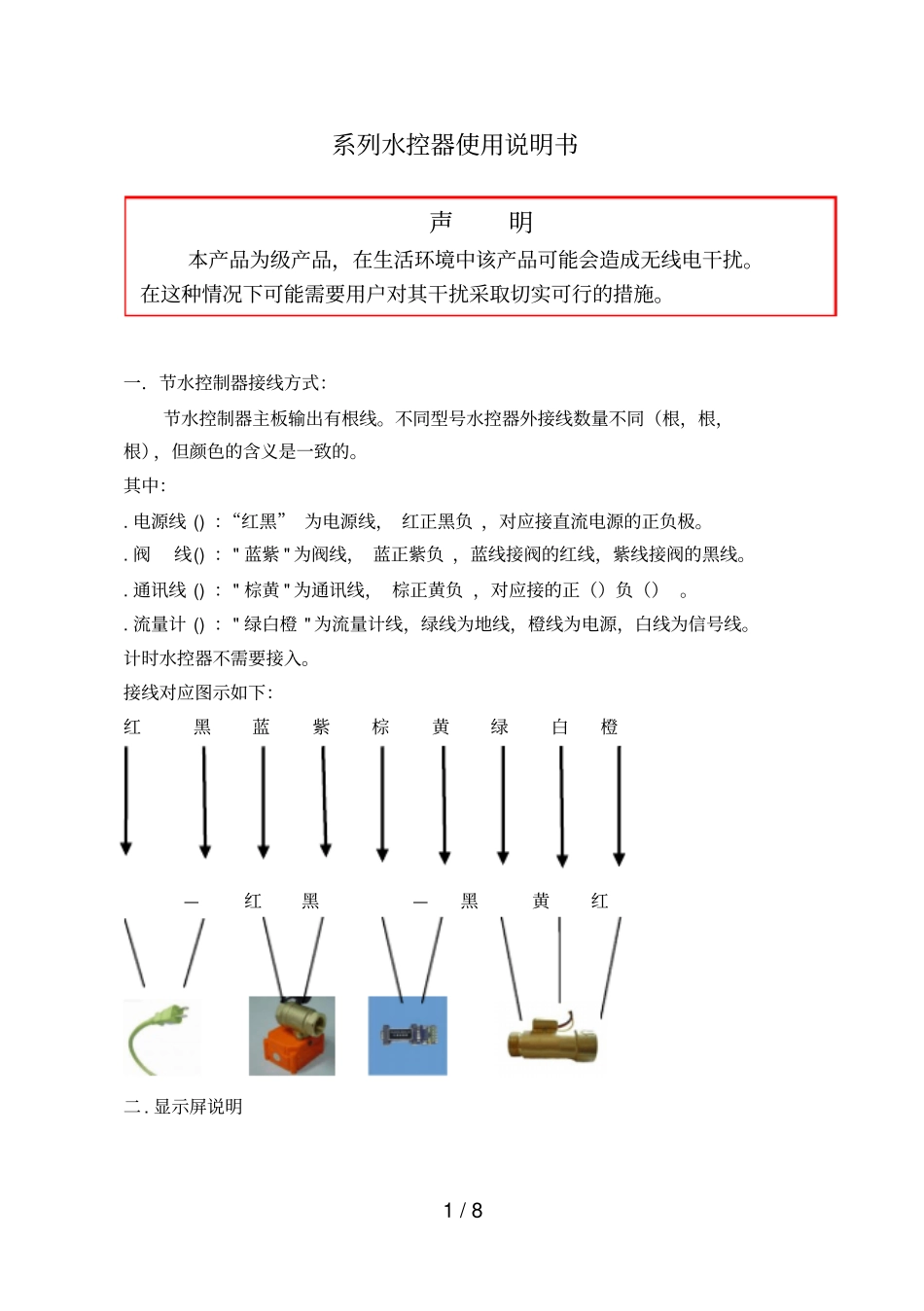 60S0S1S2系列水控器使用说明书_第1页