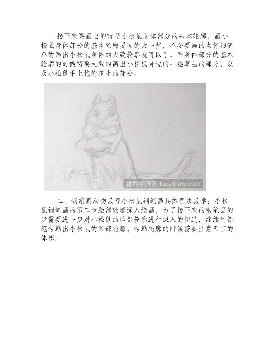 可爱的松鼠用钢笔画如何画_告诉你怎么画松鼠！钢笔画教程_第2页