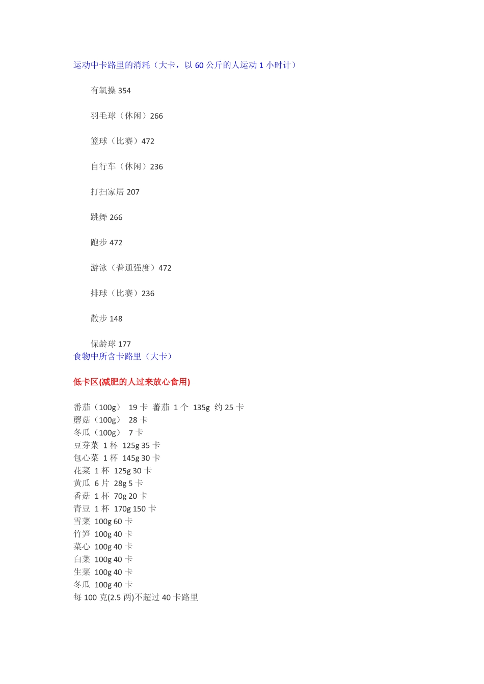 卡路里含量表_第3页