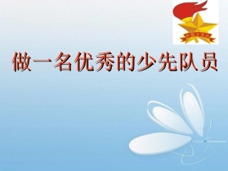 做一名优秀的少先队员主题班会课件