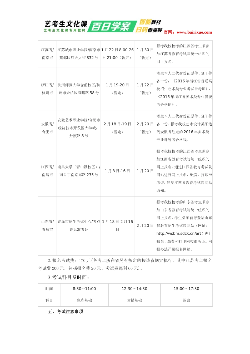 华东理工大学2016年外省市艺术类招生简章_第2页