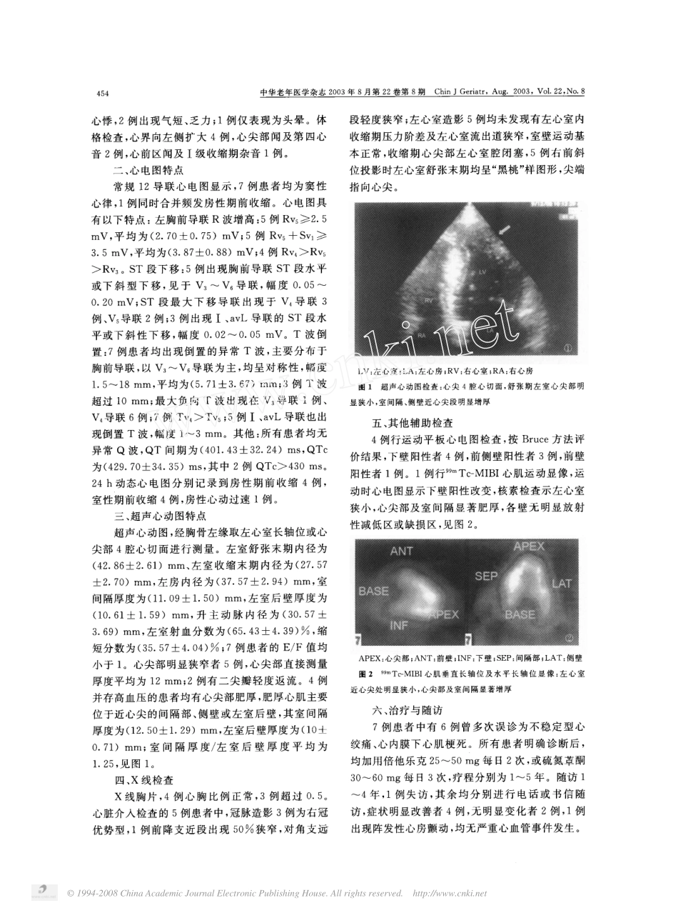 老年人心尖肥厚型心肌病的临床特点_第2页