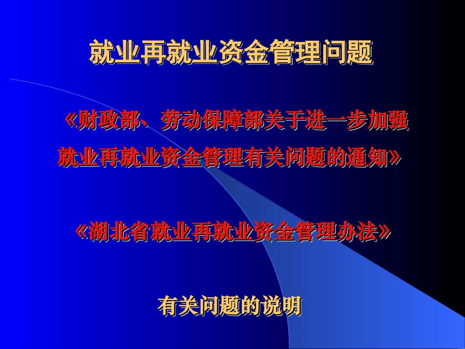就业再就业资金讲座(龚汉坤)_第2页