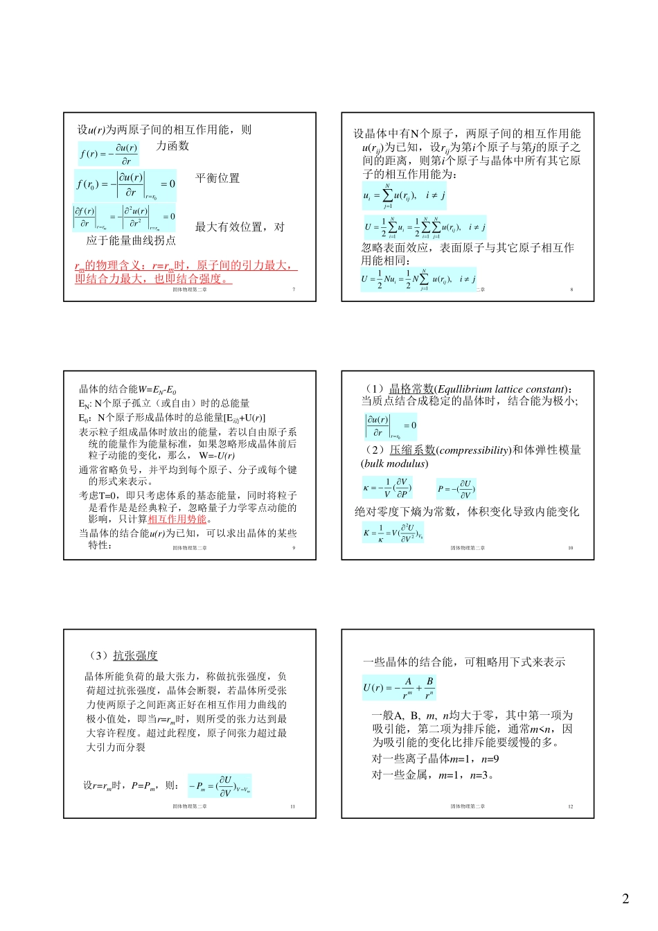 固体物理 第二章 结合能_第2页