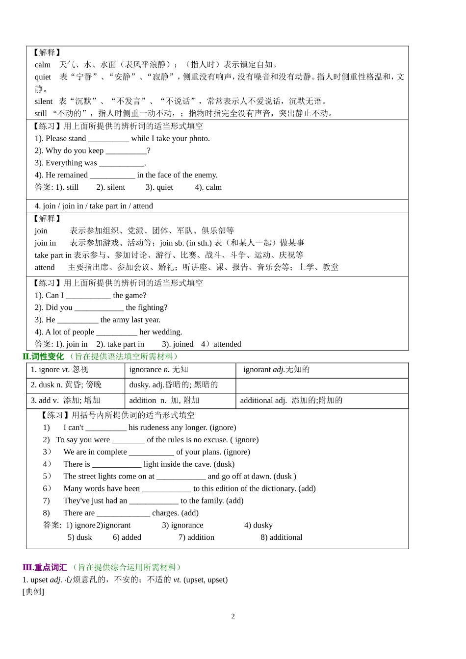 高中英语必修一高三第一轮复习资料_第2页