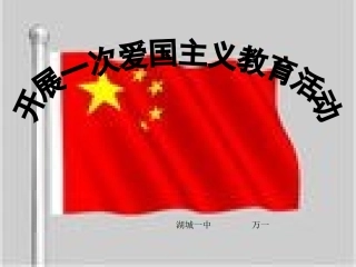 开展一次爱国主义教育活动