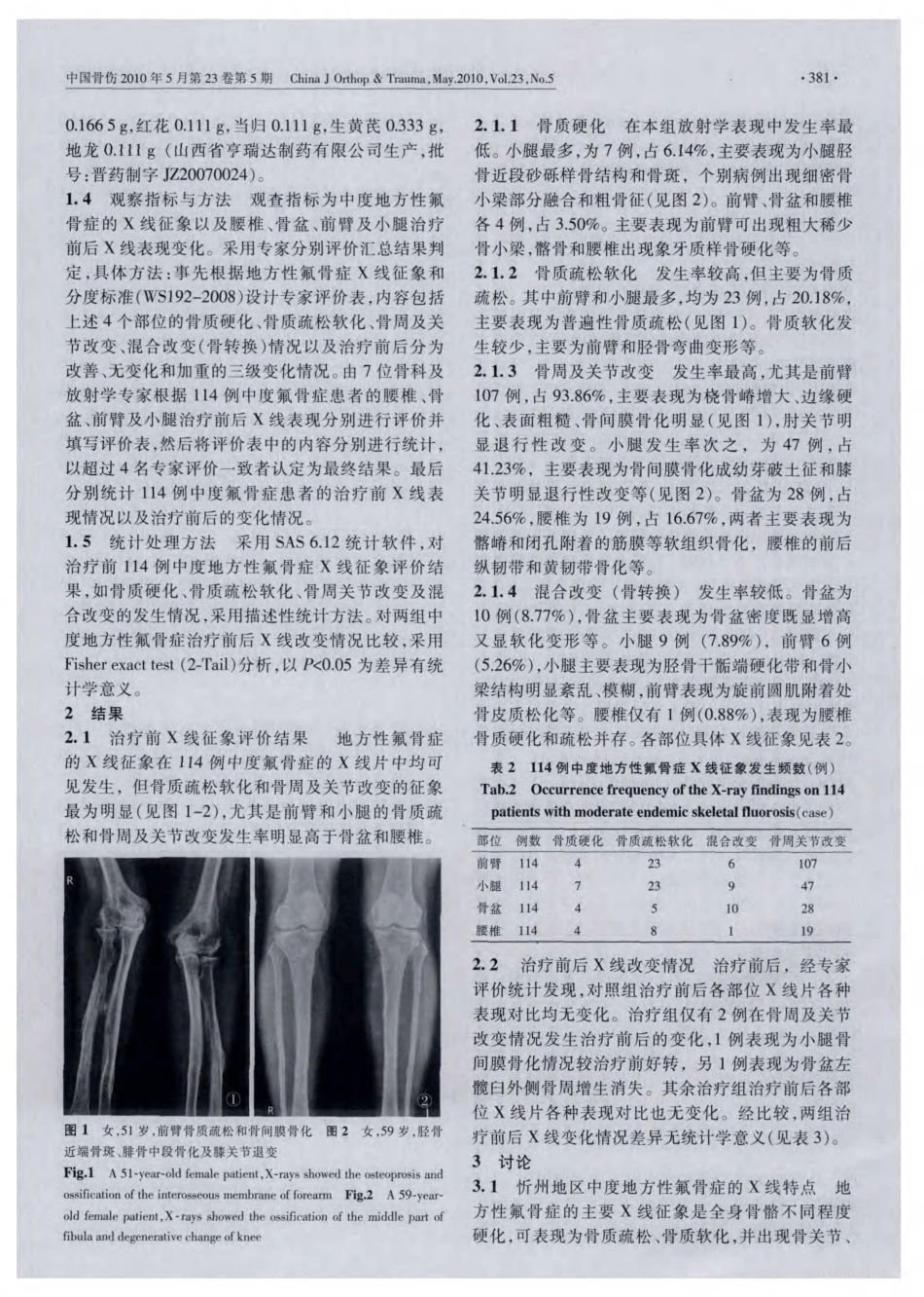 郭氏中药治疗中度地方性氟骨症X线改变的随机对照试验_第3页